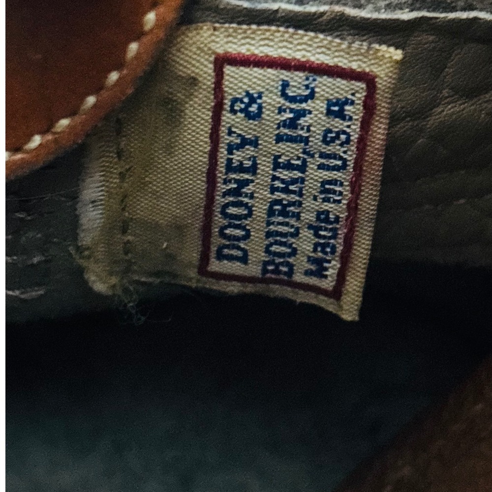 Vtg. Dooney & Bourke All Weather Leather Domed Satchel Taupe British Tan Bag - Picture 14 of 15